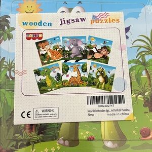 Nashrio Wooden Jigsaw Puzzles for Kids 6 puzzles